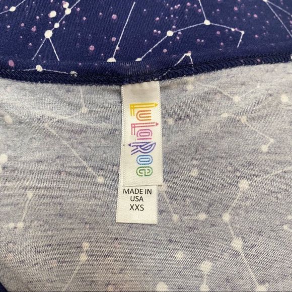 LULAROE Blue Constellations Stars Print Top Blouse - Picture 5 of 6